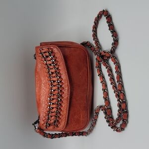 Treesje Pebbled Leather Small Bag with Chain Strap.